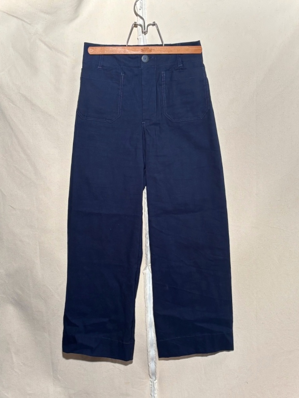 Maeve Anthropologie Colette High Rise Wide Leg Chino Navy Blue Size 25